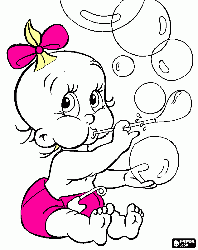 Bebe Niña para colorear