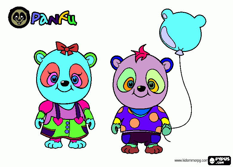 bebes osos panda para colorear