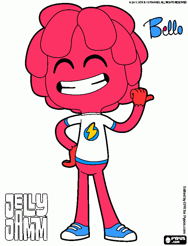 bello jelli jamm para colorear