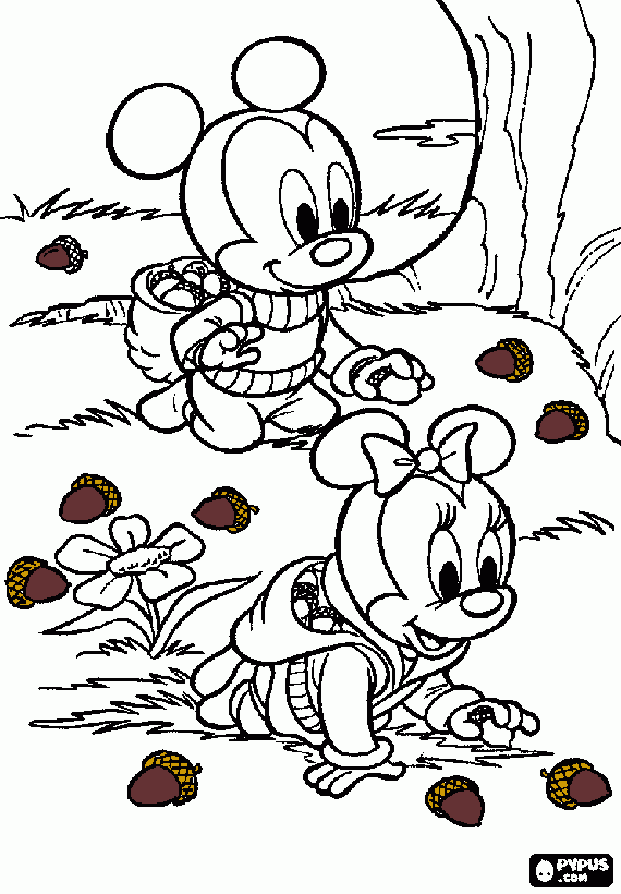 bellotas para colorear