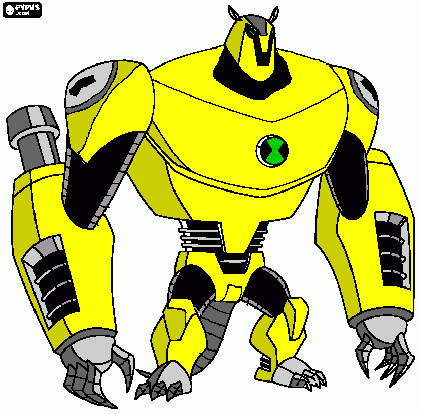 ben 10 omniverse armodrillo o armadrillo para colorear