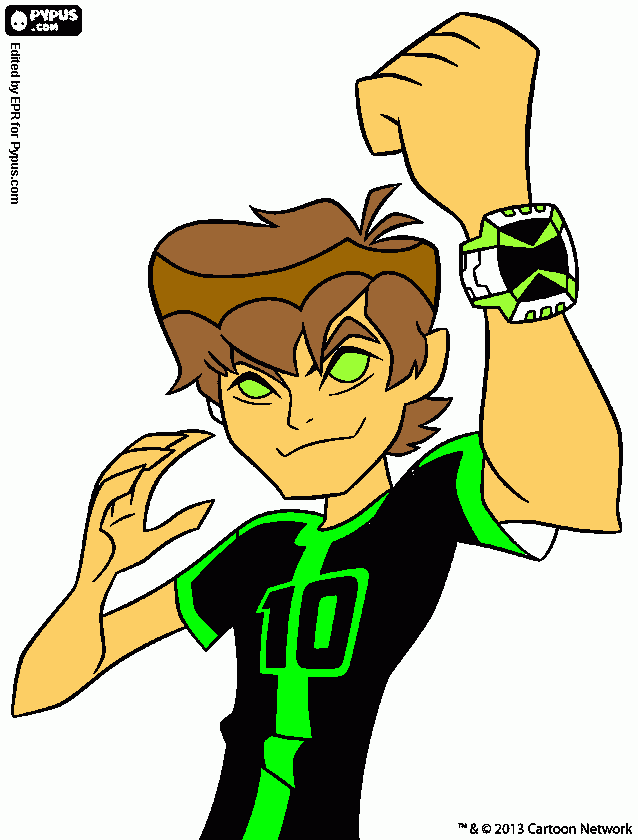 ben 10 supremoo para colorear