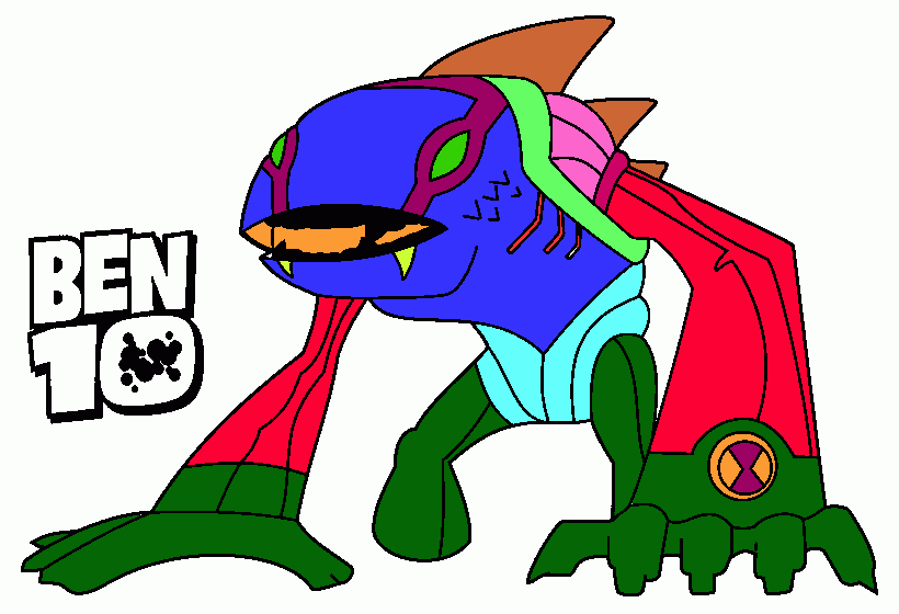 ben 10 tiburon para colorear