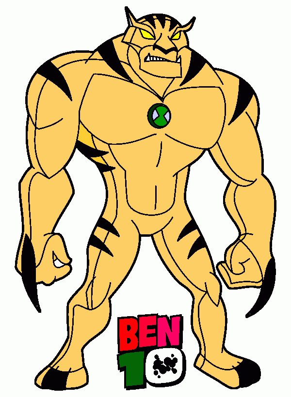 BEN 10 TIGRE para colorear