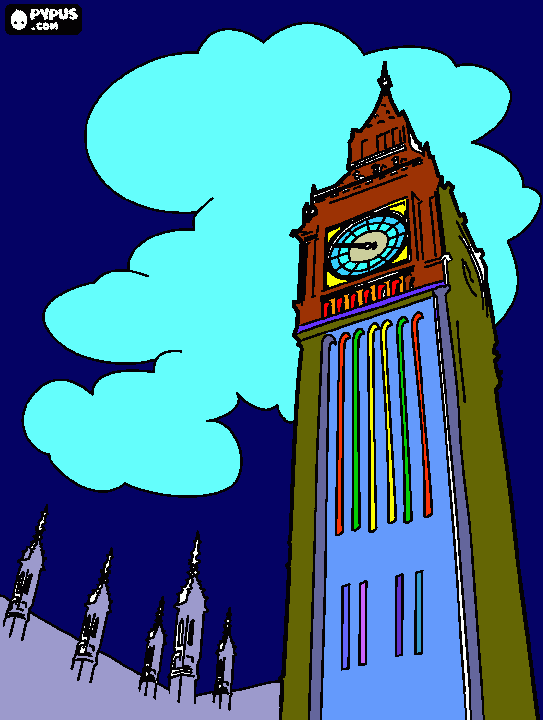 Bing Ben para colorear