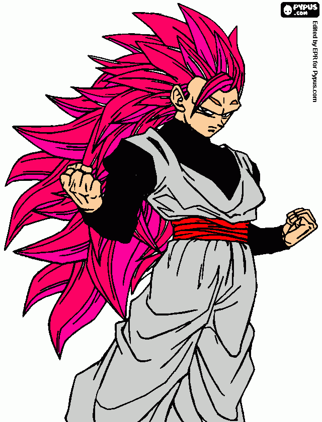  Dibujo de Black Goku Fase para colorear, Dibujo de Black Goku Fase para colorear
