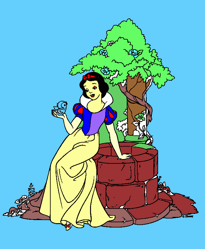 blanca nieves y los siete enanitos para colorear