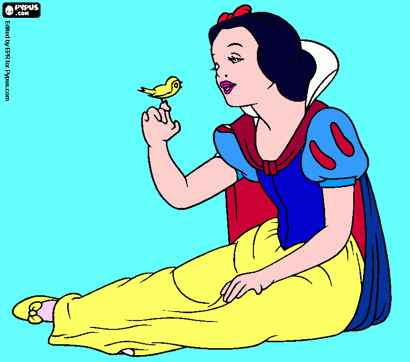 blanca  nieves para colorear