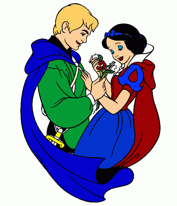 blancanieves y el principe para colorear