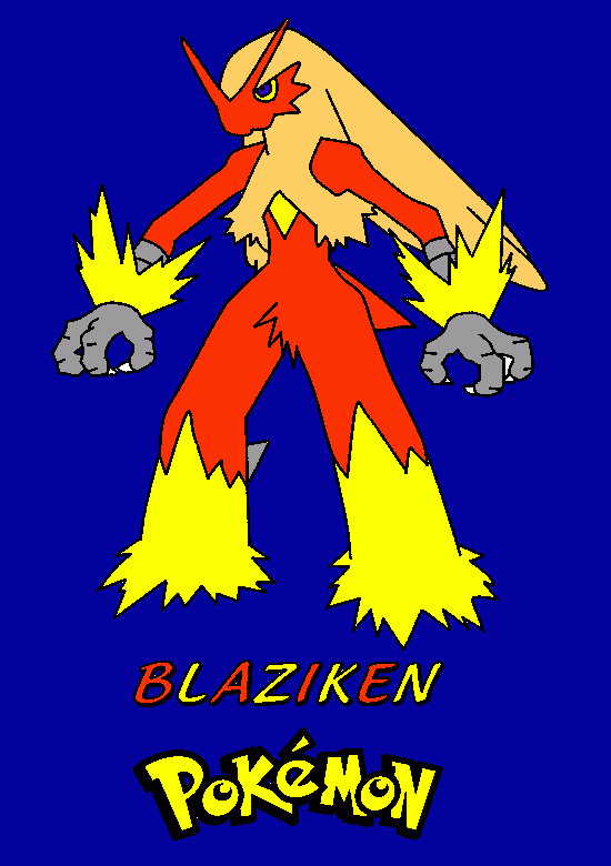 Blaziken para colorear