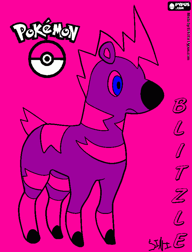 blitzle sini para colorear