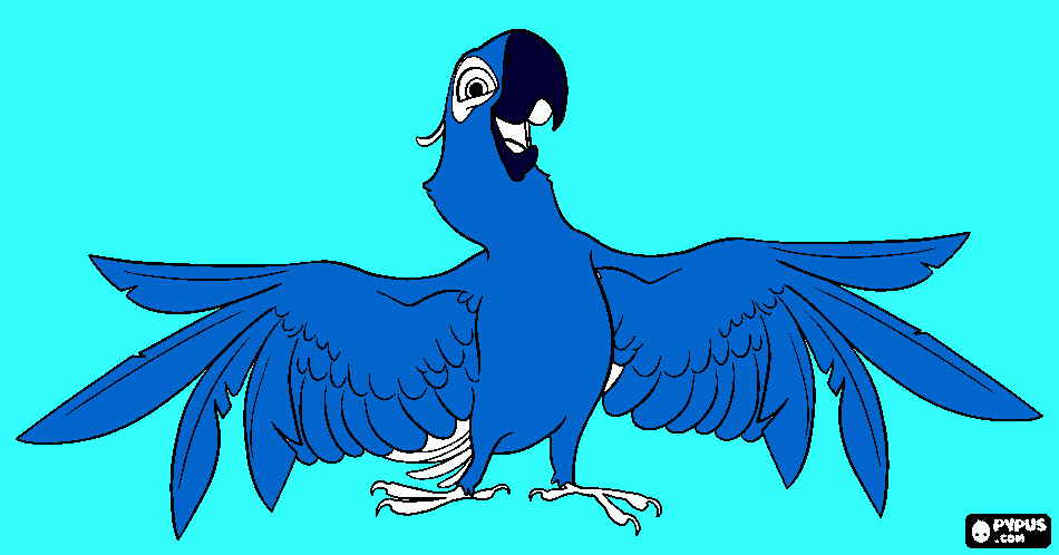 blue de rio para colorear