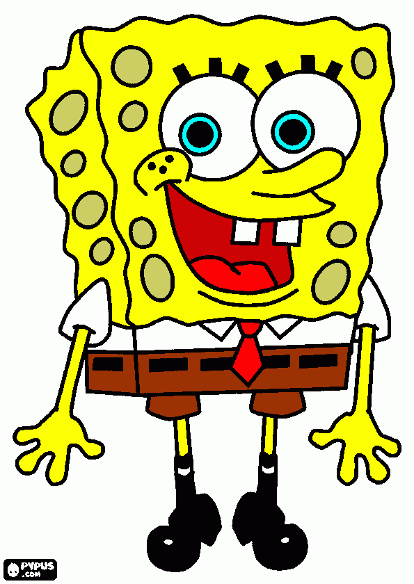 BOB ESPONJA COLORES PRIMARIOS Y SECUNDARIOS para colorear