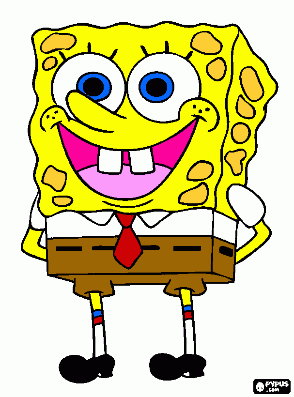 bob esponja colores para colorear