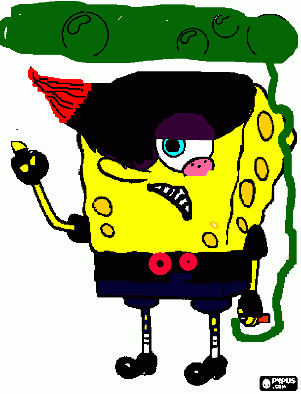 bob esponja emoo para colorear