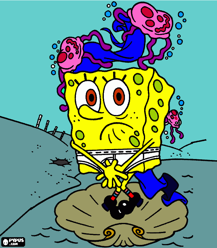 Bob esponja jejeje para colorear