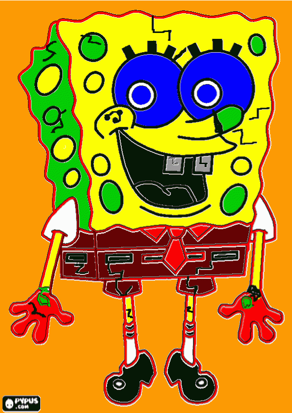 Bob esponja robot para colorear