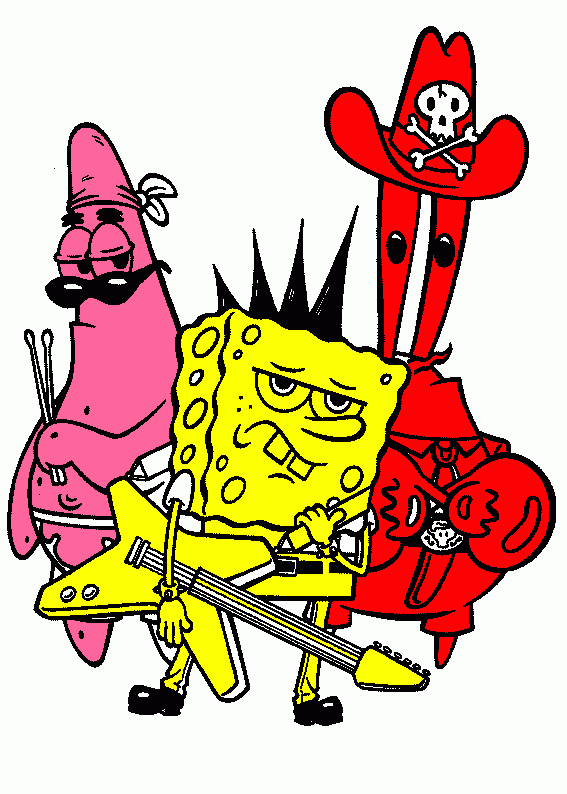 bob patricio y tacaño para colorear