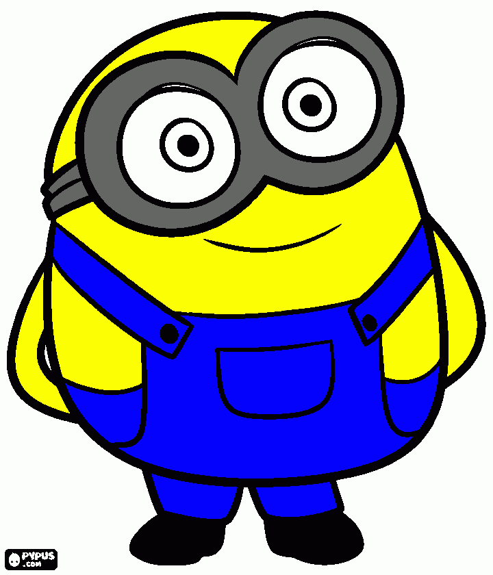 BOB,EL MINION MAS PEQUEÑO Y ADORABLE para colorear