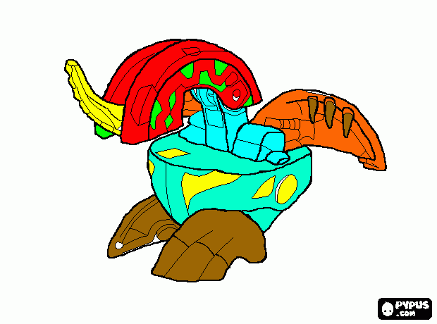 bola bakugan drago para colorear