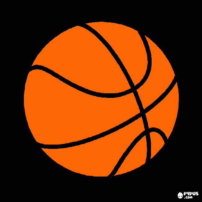 bola de baloncesto para colorear