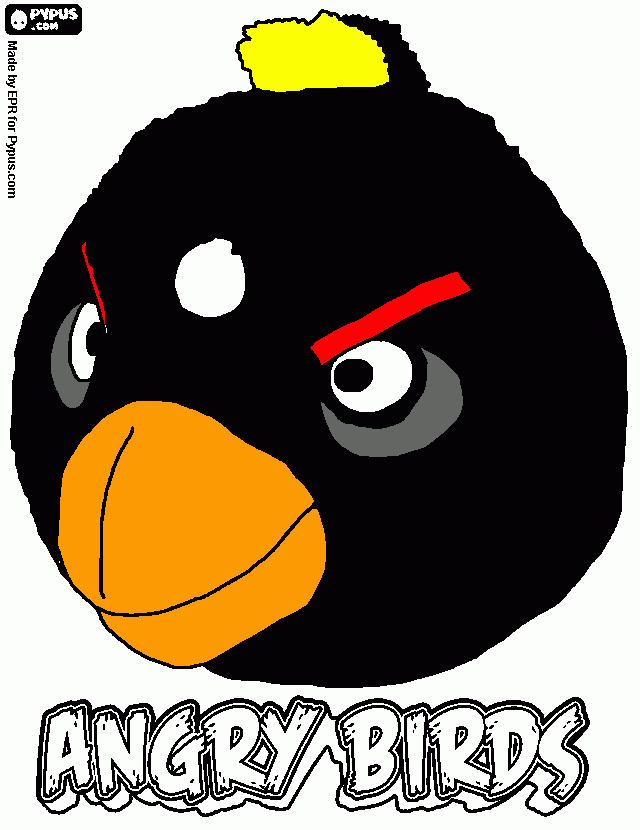 bomba bird para colorear