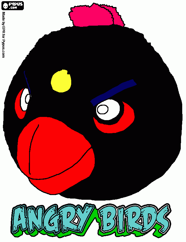 bomba negra para colorear