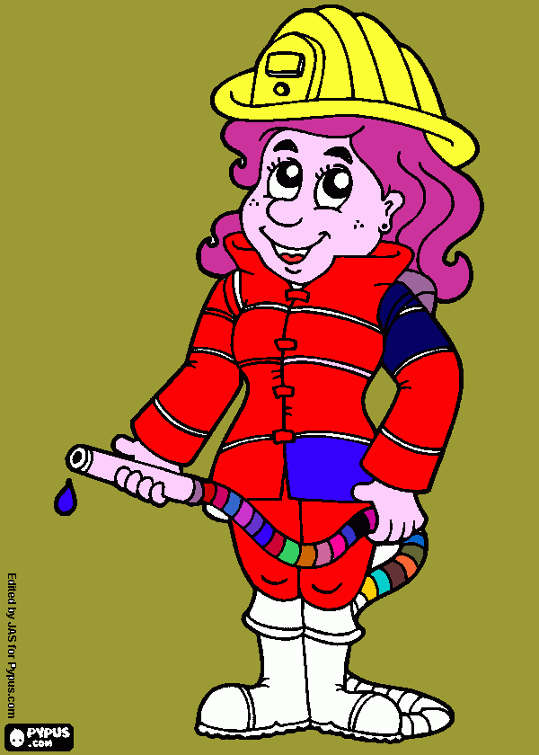 BOMBERA para colorear