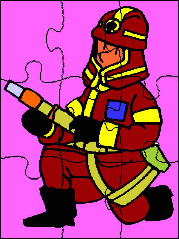 bombero para colorear