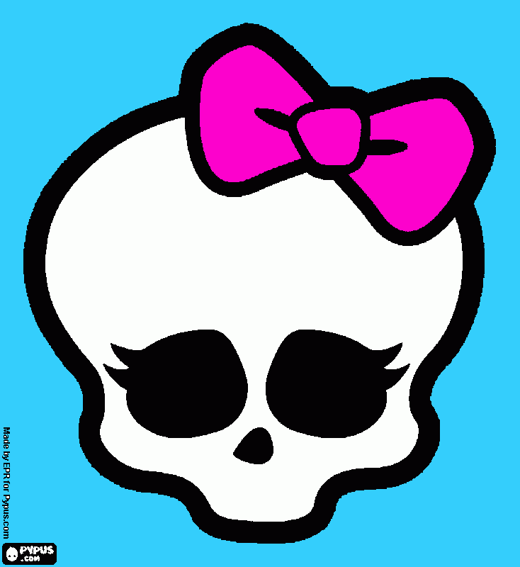 bonita calabera para colorear