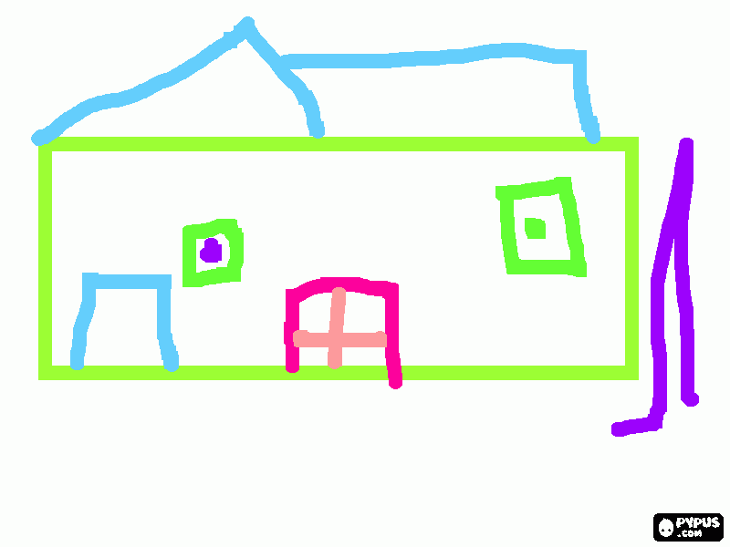 bonito dibujo de una casita para colorear