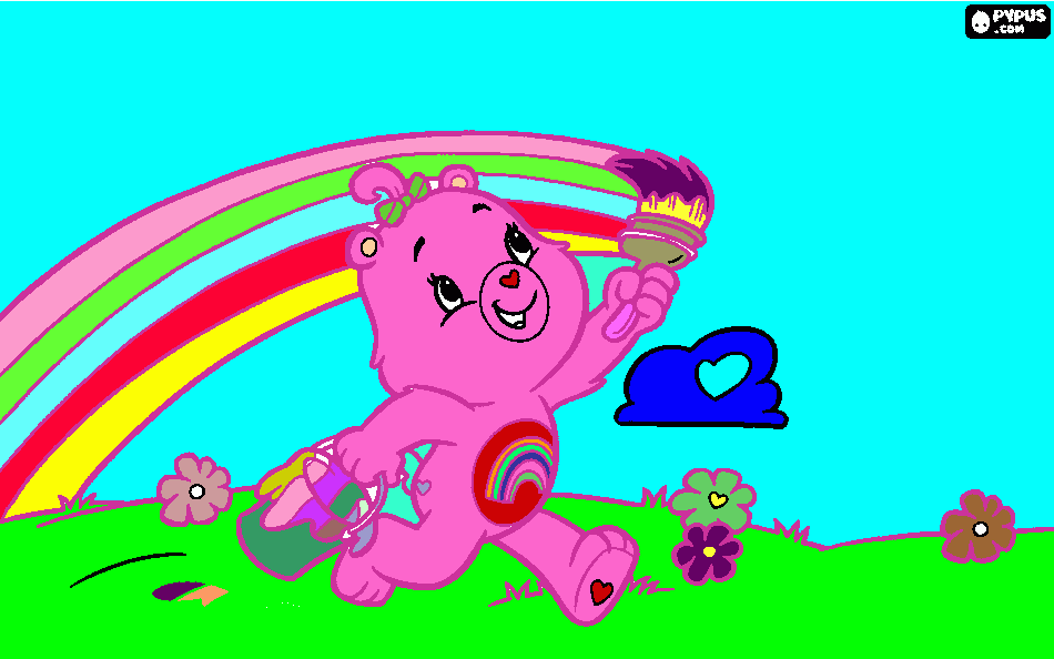 bonito es una osita cariñosita  para colorear