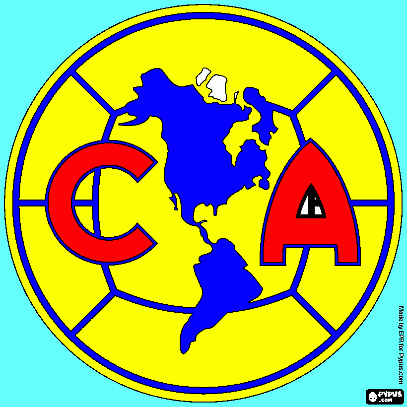 bonito escudo del america para colorear