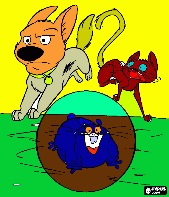 Bot un perro fuera de serie para colorear