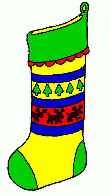 bota navideña para colorear