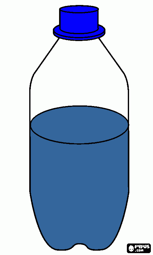 Botella Agua para colorear