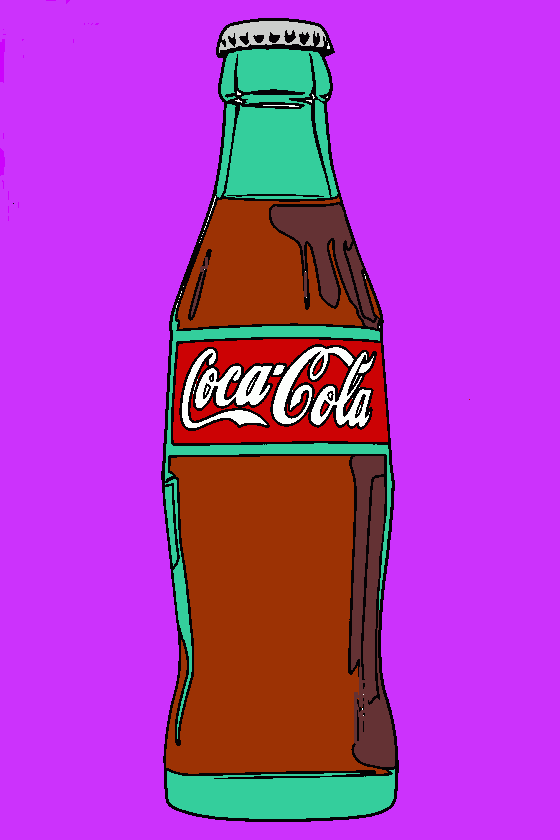 Botella Coca-co para colorear, Botella Coca-co para imprimir