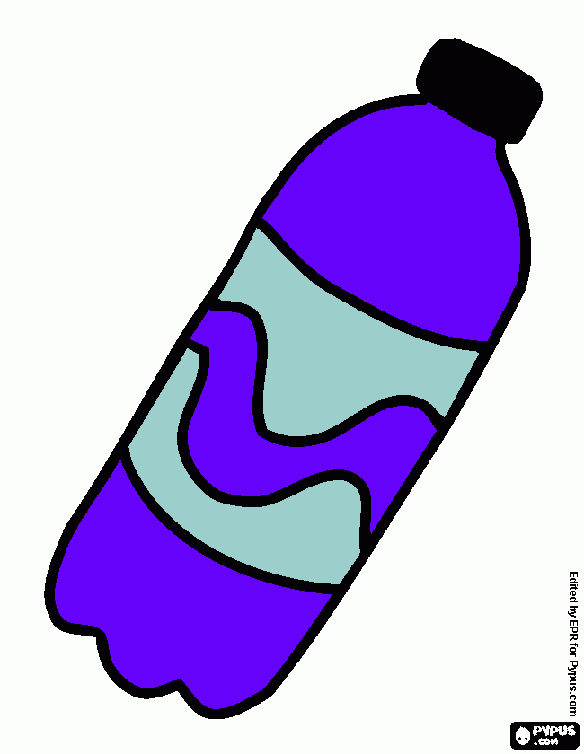 botella de agua para colorear