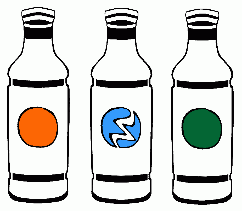 botellas para colorear
