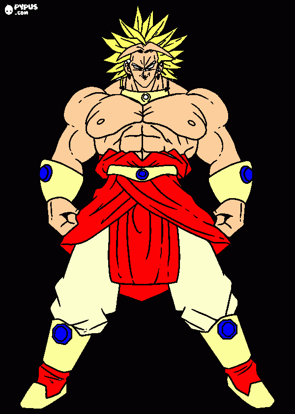broli ssj legendario para colorear