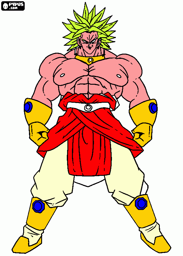 broli ssj4 para colorear