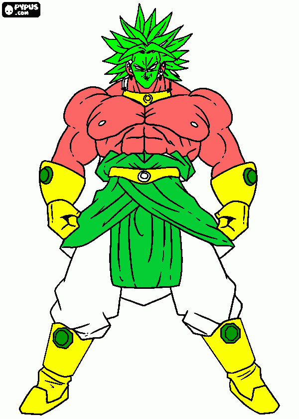 BROLI  SUPER   SAYAYIN para colorear
