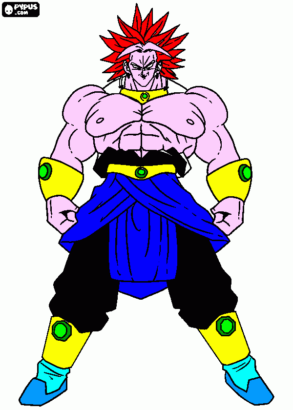 broly inventado para colorear