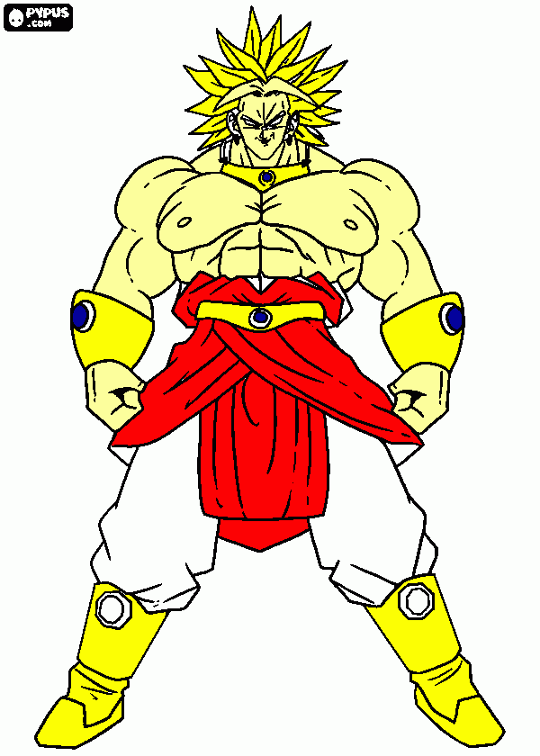 broly lssj para colorear
