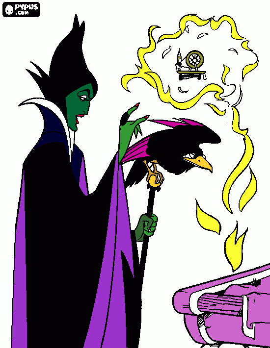 bruja malefica para colorear