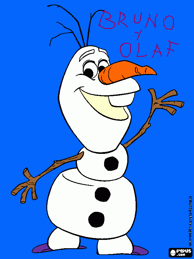 Bruno y olaf para colorear