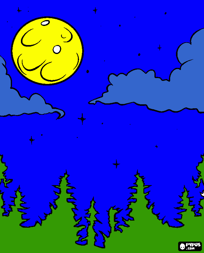buenas noche para colorear