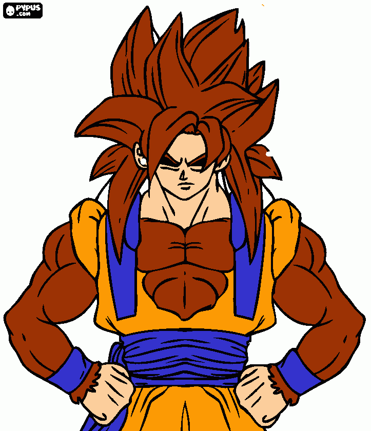 bueno hise un dibujo de descriccion ssj evil para colorear