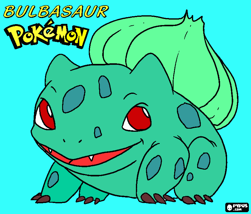 bulbasur de mar para colorear
