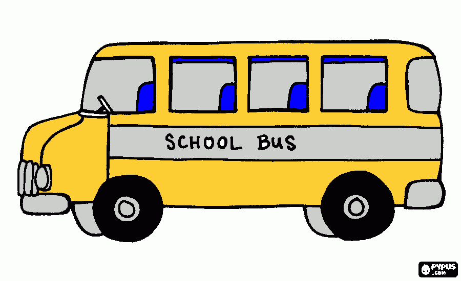 bus tarea para colorear